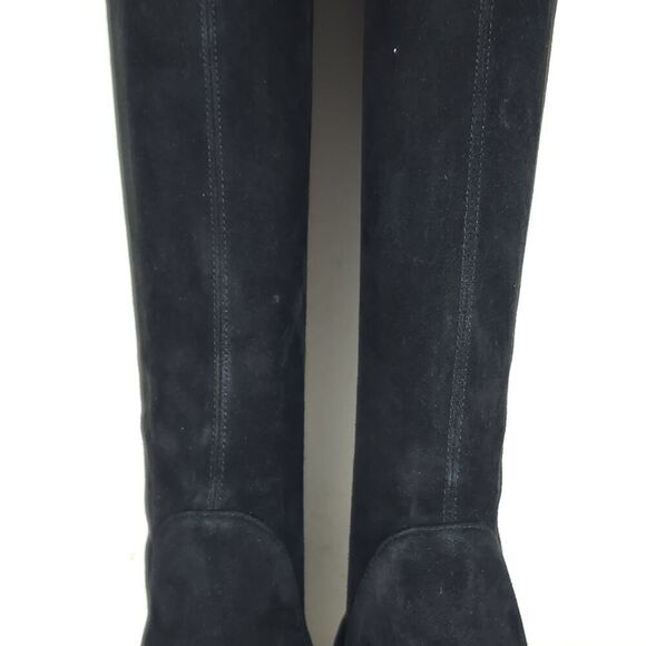 Stuart Weitzman Women's Lilene US 9 Black Suede Stretch Pull On Knee High Boots - Picture 15 of 16
